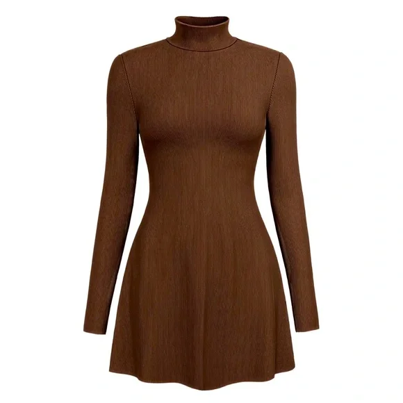 brown fit and flare mini dress Ivory Mini Dress - All Dresses